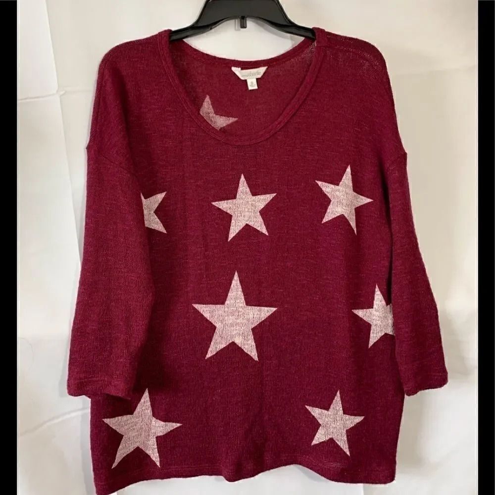 Charming Charlie Star Sweater 3/4 Sleeves #206